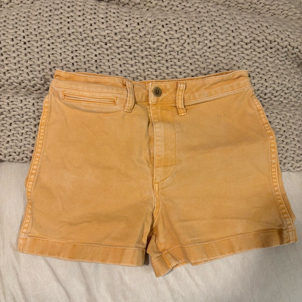 Madewell High Waist Mustard Shorts